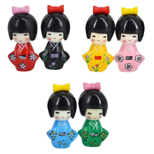PACKOVE 42 Stück Japanische Puppenmädchen Im Kimono Sammelfiguren PVC Asiatische Mädchenstatue Süße Dekoration Geschenk Für Büro Zuhause Partytisch Hinamatsuri von PACKOVE