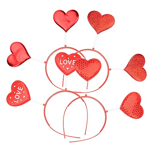 PACKOVE 4Stücke Teiliges Valentinstags Stirnband mit Party Haarzubehör für Erwachsene Bequem und Langlebig für Besondere Anlässe und Unvergessliche von PACKOVE