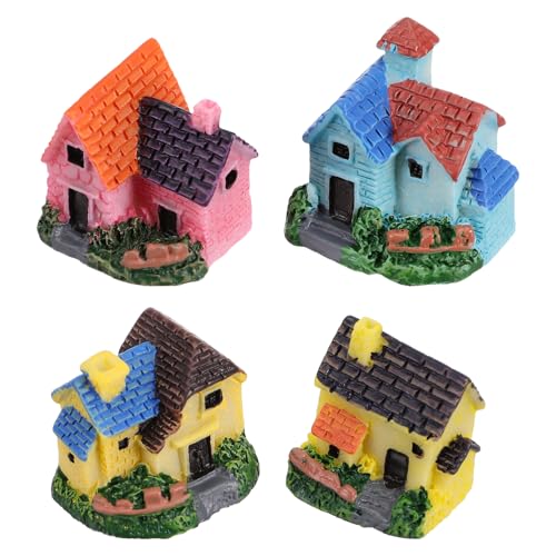 PACKOVE 4er-Set Miniatur-Häuser aus Harz, 3 x 2,5 x 2 cm, DIY Bonsai Bastelset, Mikrolandschaft Dekoration, Miniatur-Dorfhäuser für Garten PACKOVE 4er-Set Miniatur-Häuser aus Harz, 3 x 2,5 x 2 cm, DIY Bonsai Bastelset, Mikrolandschaft Dekoration, Miniatur-Dorfhäuser für Garten von PACKOVE