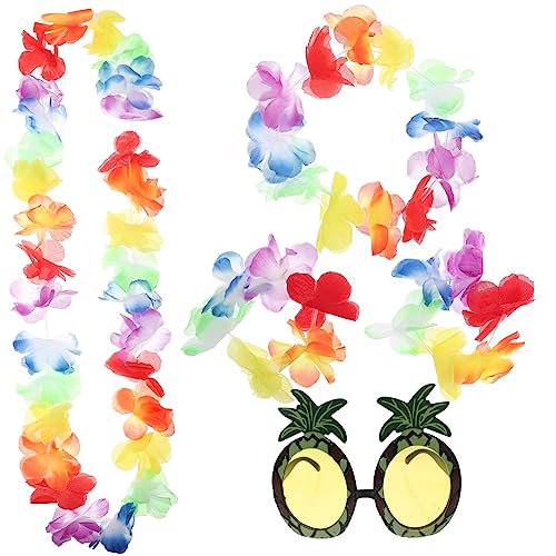 PACKOVE 5 Sätze Luau-Partyzubehör Strand Halsketten Strandparty-Brille hawaii sonnenbrille hawaii kostüm eine Halskette Girlande Hawaii-Blumen-Halskette Luau Partybrille Gläser Stirnband von PACKOVE