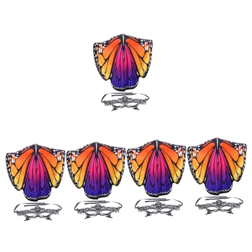 PACKOVE 5 Sätze Schmetterlingsschal Schal Halbkugel aus Edelstahl Schmetterlinge Dekor Maske von PACKOVE