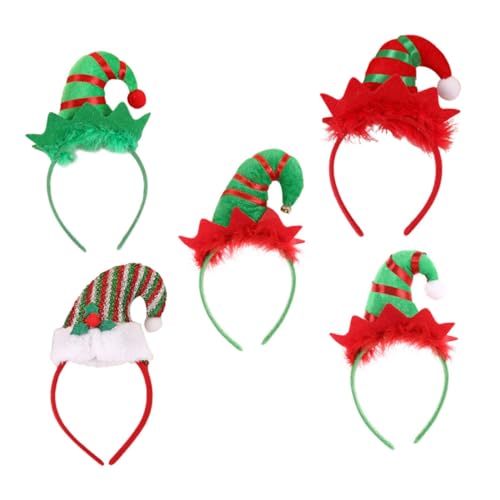 PACKOVE 5 Stück Teiliges Weihnachts Haarreifen mit Glocken und Federn Langlebig Formstabil Festlicher Kopfschmuck für Party Xmas Haar Ornamente für Karneval und PACKOVE 5 Stück Teiliges Weihnachts Haarreifen mit Glocken und Federn Langlebig Formstabil Festlicher Kopfschmuck für Party Xmas Haar Ornamente für Karneval und von PACKOVE