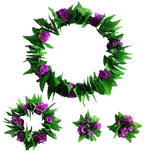 PACKOVE 5st Lei-armbänder Blumengirlande Hawaii-partygeschenke Rock Die Blumen Violett von PACKOVE
