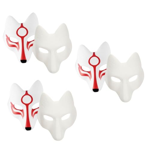 PACKOVE 6 Stk Fuchs Maske halloween schminke halloween make up Tengu-Maske Tiermasken Kleidung Kinderkleider zarte Partymaske Maske für Halloween fein bilden Japan Gesichtsmaske schmücken von PACKOVE