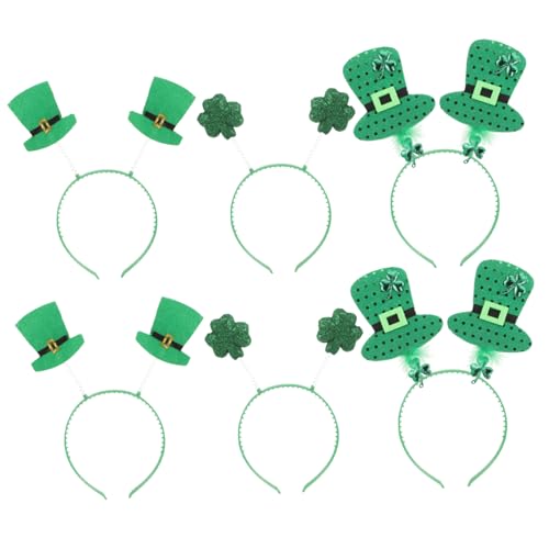 PACKOVE 6 Stück Kleeblatt Haarreifen Festliche Stirnbänder für Patrick's Day Zufällige Designs Langlebig und Leicht für Partys und PACKOVE 6 Stück Kleeblatt Haarreifen Festliche Stirnbänder für Patrick's Day Zufällige Designs Langlebig und Leicht für Partys und von PACKOVE