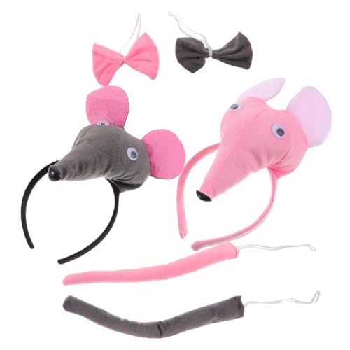 PACKOVE 6 Stück Niedliches Maus Kostümset mit Cartoon Ohren Haarreif Schleife und Hautfreundlich und Geruchlos für Fasching Halloween Karneval und Mottopartys PACKOVE 6 Stück Niedliches Maus Kostümset mit Cartoon Ohren Haarreif Schleife und Hautfreundlich und Geruchlos für Fasching Halloween Karneval und Mottopartys von PACKOVE
