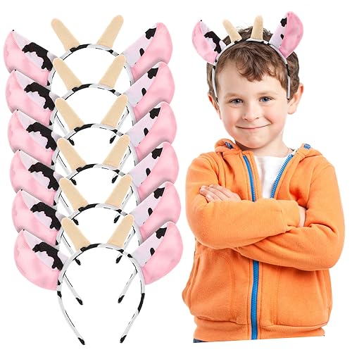 PACKOVE 6 Stück Plüsch Stirnband Tier Stirnband Für Plüschhasen Mädchenhaar Gefüllte Kuhohren Süßes Gefälligkeitsgeschenk Sechs Bären Kopfbedeckung Tier Stirnbänder Babys von PACKOVE
