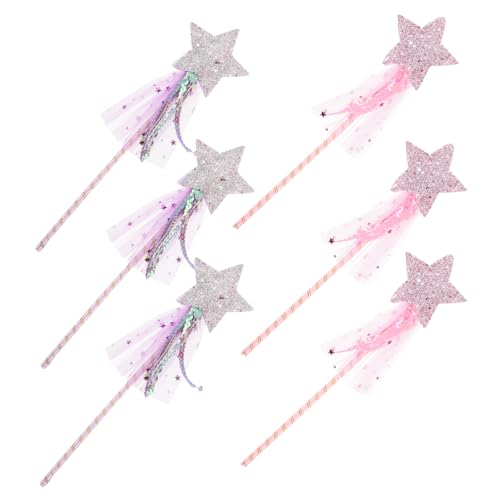 PACKOVE 6 Stück Teiliges Feenstab Mädchen Glitzernder Stern-zauberstab Leichter Cosplay-handstab Farbiges für Geburtstage Partys Bühnenauftritte und Verkleidungen PACKOVE 6 Stück Teiliges Feenstab Mädchen Glitzernder Stern-zauberstab Leichter Cosplay-handstab Farbiges für Geburtstage Partys Bühnenauftritte und Verkleidungen von PACKOVE