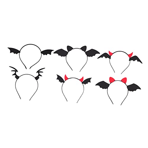 PACKOVE 6 Stück Teiliges Halloween Teufel Flügel Haarreif Kostüm Kopfschmuck Vielseitiger Party Haarschmuck für Karneval und Festival Bequeme Langlebige Verarbeitung von PACKOVE