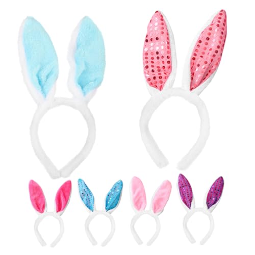 PACKOVE 6 Stück Teiliges Hasenohren Haarband Flauschige Bunny Ohr Stirnbänder Verstellbar Leichte Party und Accessoires für Damen und Teens Bunte Glänzende Farben für Karneval und Cosplay PACKOVE 6 Stück Teiliges Hasenohren Haarband Flauschige Bunny Ohr Stirnbänder Verstellbar Leichte Party und Accessoires für Damen und Teens Bunte Glänzende Farben für Karneval und Cosplay von PACKOVE