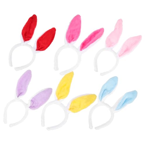 PACKOVE 6 Stück Teiliges Hasenohren Stirnband Farbenfrohes Leichtes Kopfschmuck Accessoire für Fasching Ostern Karneval Party Kostüm und Cosplay Einfach zu Tragen und Auffällig PACKOVE 6 Stück Teiliges Hasenohren Stirnband Farbenfrohes Leichtes Kopfschmuck Accessoire für Fasching Ostern Karneval Party Kostüm und Cosplay Einfach zu Tragen und Auffällig von PACKOVE