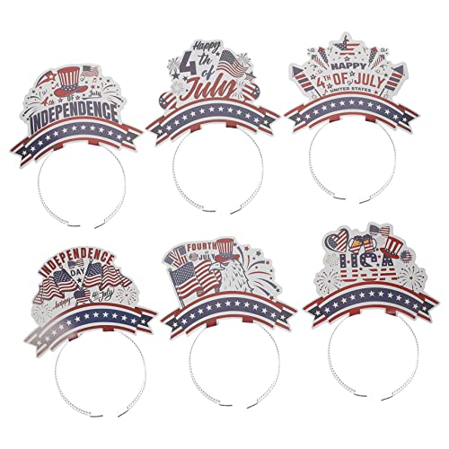 PACKOVE 6 Stück Teiliges Independence Day Festival Haarband Leichtes Langlebiges Papiermaterial Dekorativ und Bequem für Erwachsene Perfekter Haarschmuck für Party und Kostüm PACKOVE 6 Stück Teiliges Independence Day Festival Haarband Leichtes Langlebiges Papiermaterial Dekorativ und Bequem für Erwachsene Perfekter Haarschmuck für Party und Kostüm von PACKOVE