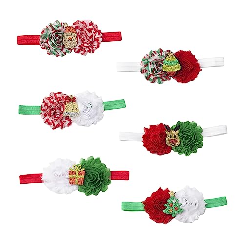 PACKOVE 6 Stück Teiliges Weihnachtliches Elastisches Stirnband für Haarschmuck Bänder Komfortabel Haarschonend für Weihnachtsfeiern Fotoshootings und Festliche Anlässe von PACKOVE