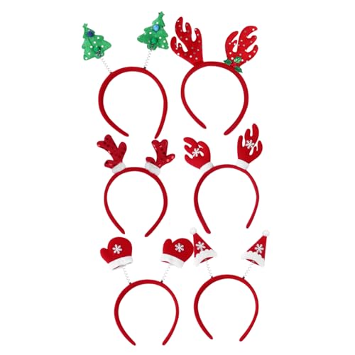 PACKOVE 6 Stück Teiliges Weihnachts Haarreif Kreativer Leichter Haarschmuck Komfortabel Tragbar Festliche Haarbänder für Damen und Mädchen Weihnachtsaccessoires für Party und Alltag PACKOVE 6 Stück Teiliges Weihnachts Haarreif Kreativer Leichter Haarschmuck Komfortabel Tragbar Festliche Haarbänder für Damen und Mädchen Weihnachtsaccessoires für Party und Alltag von PACKOVE
