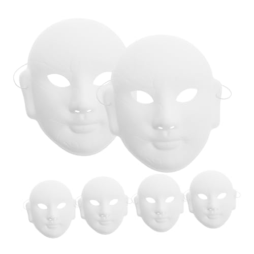 PACKOVE 6 Stück Weiße Pappmaché Masken Peking DIY Bemalen Traditionelle Chinesische Gesichtsdesigns Unbemalt Bastelmasken für Karneval Party und Cosplay von PACKOVE