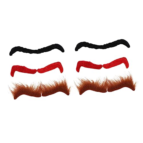 PACKOVE 6Paare Gefälschte Augenbrauen Für Halloween Cosplay Selbstklebende Kostümrequisite Für Maskerade Partybedarf Hautfreundliches Material Für Lustige Auftritte von PACKOVE
