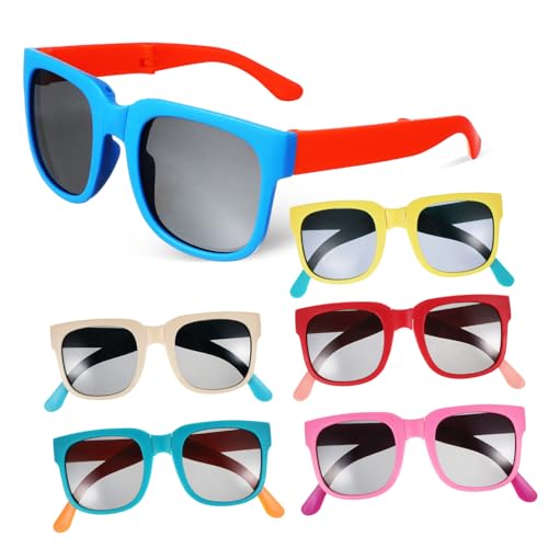 PACKOVE 6Stücke Faltbare Sonnenbrillen für Leichte Bequeme Partybrillen für Jungen für Outdoor Aktivitäten Spielspaß von PACKOVE