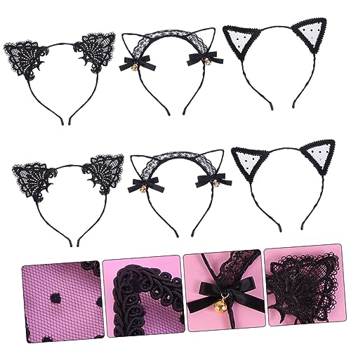 PACKOVE 6Stücke Teiliges Katzenohr Haarreifen Für Cosplay Stirnbänder Glöckchen Für Partys Und Besondere Anlässe Leichtes Und Hochwertiges Material von PACKOVE