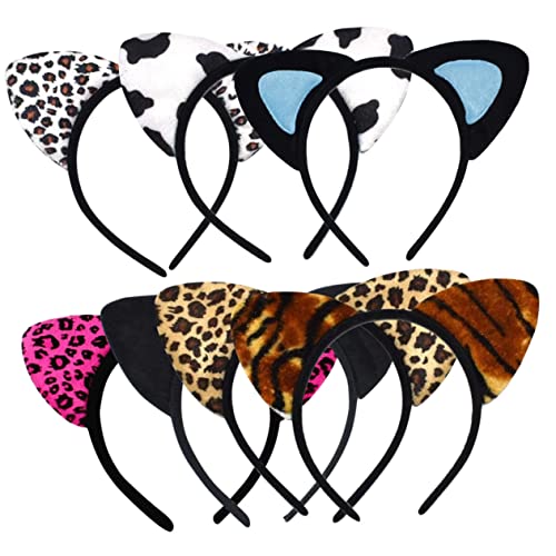 PACKOVE 7 Stück Katzenohren Stirnbänder Teiliges für Damen und Tierohren Haaraccessoires für Partys Cosplay Maskenbälle Leicht und Bequem von PACKOVE