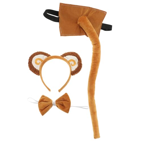 PACKOVE Affenkostüm Cosplay Tier accessoires mit Stirnband Schleife und Weiches Teddyplüsch Material Vielseitig für Fasching Geburtstag Bühnenauftritt und Maskenball PACKOVE Affenkostüm Cosplay Tier accessoires mit Stirnband Schleife und Weiches Teddyplüsch Material Vielseitig für Fasching Geburtstag Bühnenauftritt und Maskenball von PACKOVE