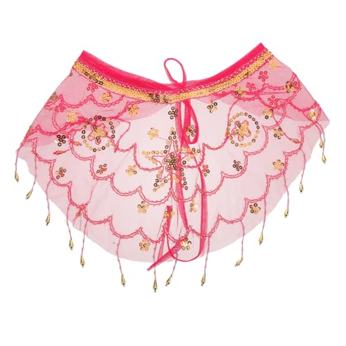 PACKOVE Atmungsaktives Leichtes Mesh-glitzer-gesichtstuch mit Pailletten und Quasten Ägyptisches Bauchtanz-schleier-tuch für Tribal-tanz Halloween Karneval und Bühnenauftritte von PACKOVE