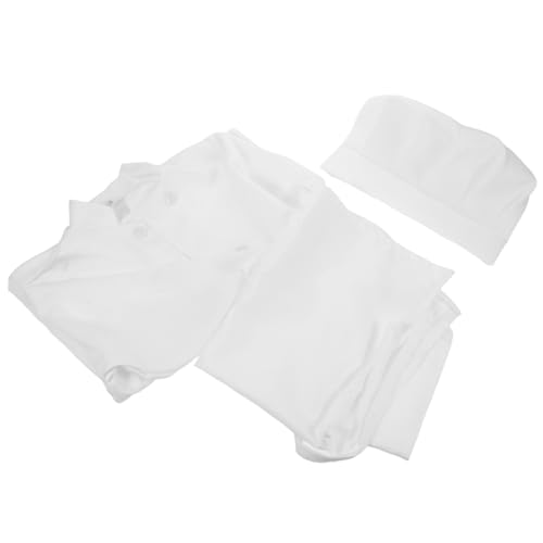 PACKOVE Bäcker Kostüm Set mit Schürze und Kochmütze Unisex Backkleidung für Jungen Mädchen Rollenspiel Koch Outfit für Kleinkinder für Backpartys Schulaufführungen von PACKOVE