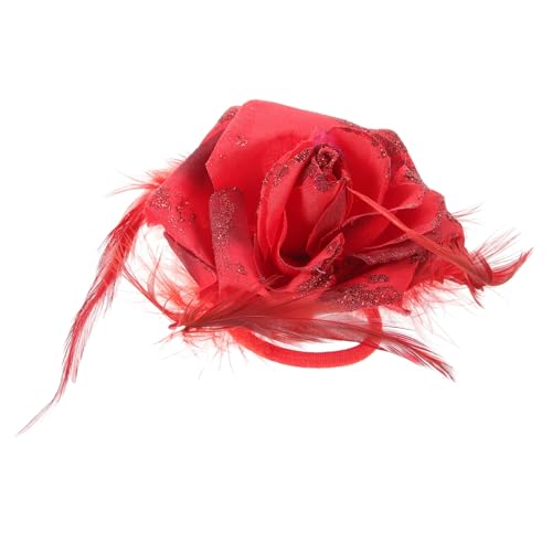PACKOVE Blumenhaarspange Mehrzweck Blumenkopfschmuck Haarschmuck für für Hochzeiten und Partys mit Rosa Rosen und Perlen von PACKOVE