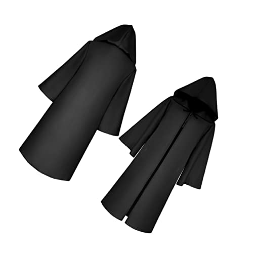 PACKOVE Cosplay Umhang Für Schwarze Zaubererroben Für Halloween Karneval Kostümpartys Leicht Atmungsaktiv Für Jungen von PACKOVE