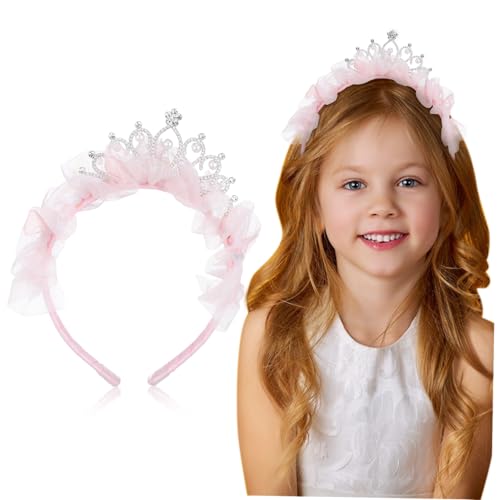 PACKOVE Crown Headband Für Mädchen Geburtstagskrone Mit Perlen Und Strass Leicht Und Sicher Für Geburtstagsfeiern Und Festliche Anlässe Rosa Tiara Haarband PACKOVE Crown Headband Für Mädchen Geburtstagskrone Mit Perlen Und Strass Leicht Und Sicher Für Geburtstagsfeiern Und Festliche Anlässe Rosa Tiara Haarband von PACKOVE