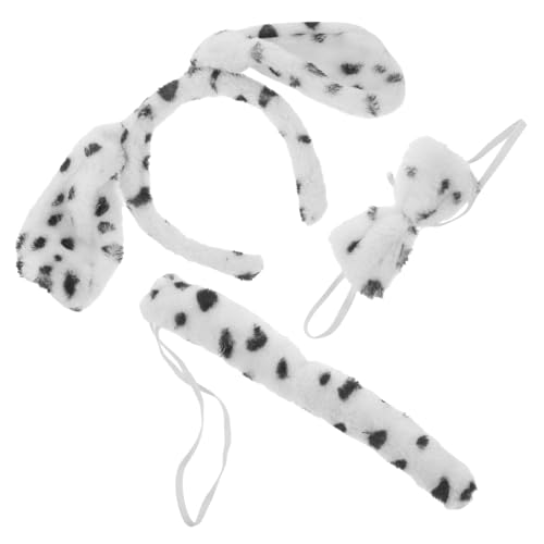 PACKOVE Dalmatiner-Kostüm-Set Hundeohren-Stirnband Bestehend Aus Dalmatiner-Ohren Stirnbändern Fliege Und Für Neujahrsparty-Cosplay-Kostüm von PACKOVE