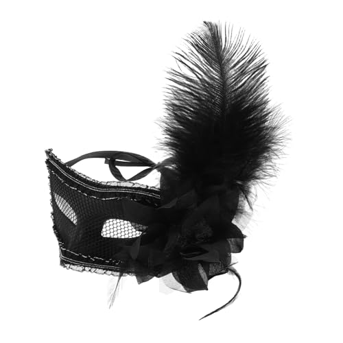 PACKOVE Damen Maskerade Maske Schwarzer Spitze mit Verstellbar für Halloween Cosplay und Partys Vielseitig Einsetzbar Venezianische Maske PACKOVE Damen Maskerade Maske Schwarzer Spitze mit Verstellbar für Halloween Cosplay und Partys Vielseitig Einsetzbar Venezianische Maske von PACKOVE