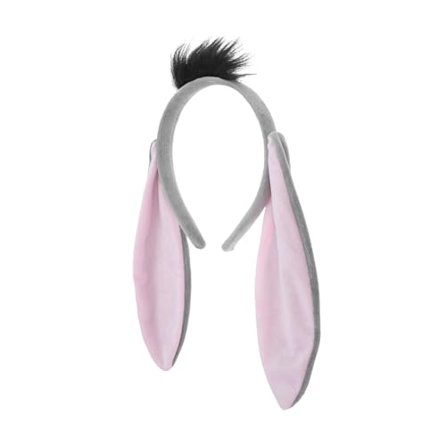 PACKOVE Elastisches Eselohren Haarband Erwachsene Tierkostüm Zubehör Karneval Cosplay Party Fasching Verkleidung Kopfband Niedlich und Sicher Sitzend von PACKOVE