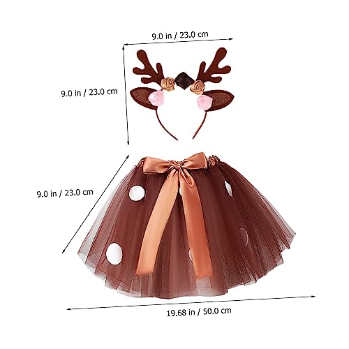 PACKOVE Elch Kostüm Set aus Polyester mit Weichem Tutu Rock und Geweih Haarreif Atmungsaktiv für Weihnachten Kostümparty Tanz und Verkleidung PACKOVE Elch Kostüm Set aus Polyester mit Weichem Tutu Rock und Geweih Haarreif Atmungsaktiv für Weihnachten Kostümparty Tanz und Verkleidung von PACKOVE