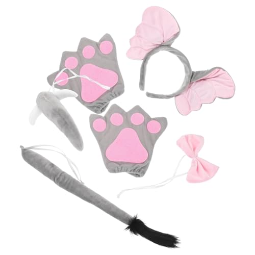 PACKOVE Elefantenohren Stirnband Set mit Fliege und Handschuhen Weiches Tier Kostüm Zubehör für Frauen Karneval Geburtstag Halloween und Cosplay Party PACKOVE Elefantenohren Stirnband Set mit Fliege und Handschuhen Weiches Tier Kostüm Zubehör für Frauen Karneval Geburtstag Halloween und Cosplay Party von PACKOVE