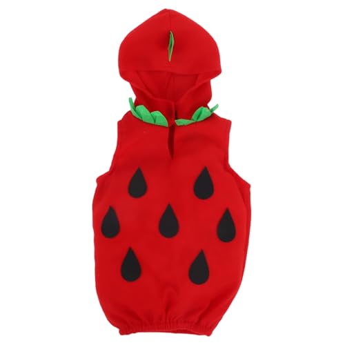 PACKOVE Erdbeer Kostüm Erdbeer Frucht Outfit für Jungen und Mädchen Cosplay Kleidung für Partys und Auftritte Jahre Rot mit Kapuze von PACKOVE