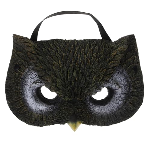 PACKOVE Eulenmaske für Halloween Tiermaske für Kostümpartys Elastisches Band für Bequemen Sitz Realistische Requisite für Frauen und Männer Perfektes Cosplay Zubehör Macht Sie von PACKOVE