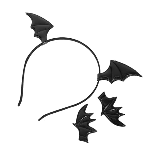 PACKOVE Fledermaus Haarband Set mit Haarclip Halloween Kostüm Accessoire für Cosplay Partys Wiederverwendbar für Halloween Dekoration Auftritte PACKOVE Fledermaus Haarband Set mit Haarclip Halloween Kostüm Accessoire für Cosplay Partys Wiederverwendbar für Halloween Dekoration Auftritte von PACKOVE