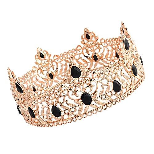 PACKOVE Goldfarbener Barock Herren Haarschmuck aus Langlebiger Legierung Leichtes Königliches Kostümzubehör für Hochzeiten Cosplay Aufführungen und Festliche Events Präzise und Rutschfest von PACKOVE