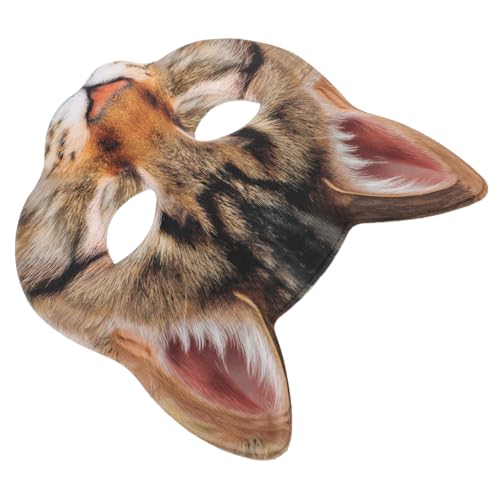 PACKOVE Halbgesichtige Katzenmaske für Halloween und Karneval Unisex Cosplay Maske aus Langlebigem EVA und Stoff Lustiges Tier Design für Maskenbälle Fasching Kostümpartys und PACKOVE Halbgesichtige Katzenmaske für Halloween und Karneval Unisex Cosplay Maske aus Langlebigem EVA und Stoff Lustiges Tier Design für Maskenbälle Fasching Kostümpartys und von PACKOVE