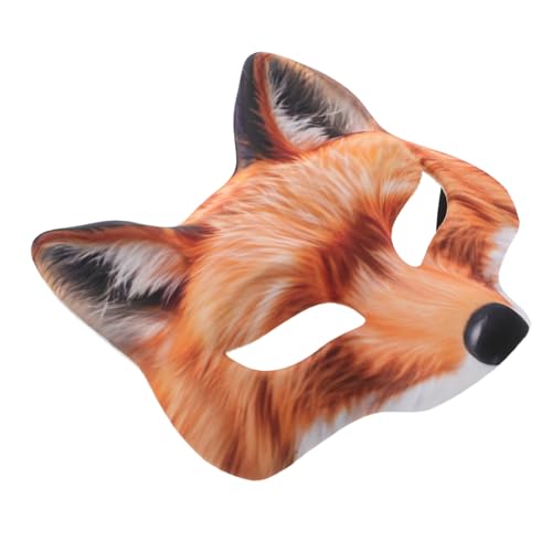 PACKOVE Halbgesichts Fuchsmaske Cosplay Tiermaske für Halloween Karneval Maskerade Party Erwachsene und Langlebig Komfortabel Vielseitig Einsetzbar als Tiergesichtsdekoration von PACKOVE