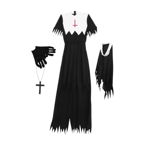 PACKOVE Halloween Damen Zombie Nonne Kostüm Xl Langlebig und Einfach Anzuziehen für Cosplay Mottoparty und Gruselige Halloween Feiern PACKOVE Halloween Damen Zombie Nonne Kostüm Xl Langlebig und Einfach Anzuziehen für Cosplay Mottoparty und Gruselige Halloween Feiern von PACKOVE