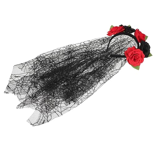 PACKOVE Halloween Haarreif mit Dunklen Rosen und Schleier Perfektes Kostümzubehör für Halloween Partys Cosplay und Karneval für Erwachsene und Handgefertigt und Langlebig PACKOVE Halloween Haarreif mit Dunklen Rosen und Schleier Perfektes Kostümzubehör für Halloween Partys Cosplay und Karneval für Erwachsene und Handgefertigt und Langlebig von PACKOVE