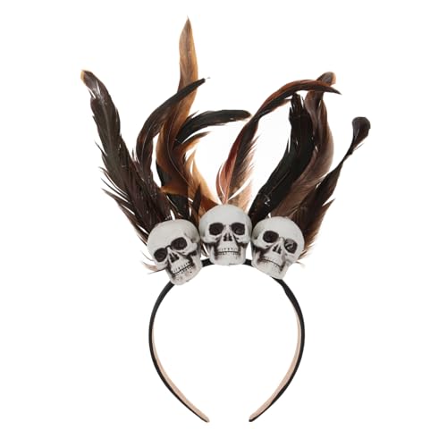 PACKOVE Halloween Haarreif mit Künstlichen Federn und Totenschädel Design Leichtes Stabiles Stirnband für Karneval Cosplay und Halloween Party Universelle Bequemes Tragen Schwarzer PACKOVE Halloween Haarreif mit Künstlichen Federn und Totenschädel Design Leichtes Stabiles Stirnband für Karneval Cosplay und Halloween Party Universelle Bequemes Tragen Schwarzer von PACKOVE