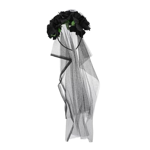 PACKOVE Halloween Haarreif mit Spinnen und Blumen Langer Durchsichtiger Schleier Kopfschmuck für Kostümpartys PACKOVE Halloween Haarreif mit Spinnen und Blumen Langer Durchsichtiger Schleier Kopfschmuck für Kostümpartys von PACKOVE