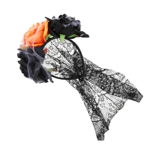PACKOVE Halloween Haarschmuck Spitzen Rosen Stirnband Leichtes Haarband mit Großem Blumenkranz Komfortabel und Langlebig für Kostüm und Partyaccessoires Passend für Halloween und PACKOVE Halloween Haarschmuck Spitzen Rosen Stirnband Leichtes Haarband mit Großem Blumenkranz Komfortabel und Langlebig für Kostüm und Partyaccessoires Passend für Halloween und von PACKOVE