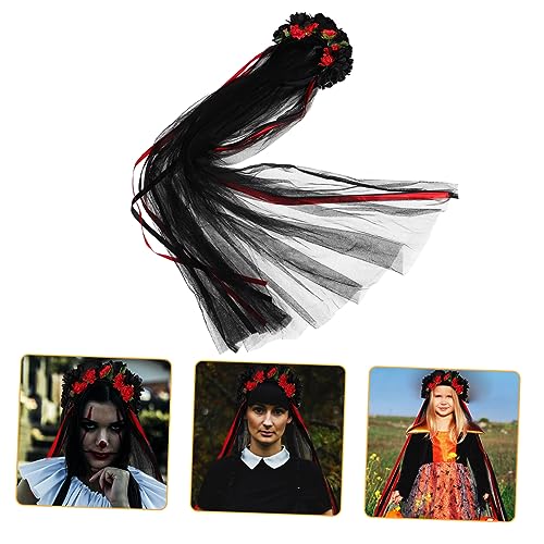 PACKOVE Halloween Haarschmuck mit Schwarzen Rosen und Schleifen Dekorativer Blumenhaarreif mit Netzstoff für Damen für Karneval Prom und Partys PACKOVE Halloween Haarschmuck mit Schwarzen Rosen und Schleifen Dekorativer Blumenhaarreif mit Netzstoff für Damen für Karneval Prom und Partys von PACKOVE