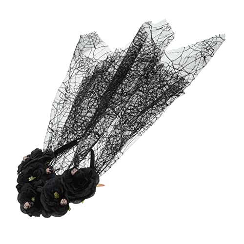 PACKOVE Halloween Schleier Haarschmuck mit Blumen für Damen Gothic Headband für Cosplay und Kostümparty für Ghost Day und Halloween Feiern PACKOVE Halloween Schleier Haarschmuck mit Blumen für Damen Gothic Headband für Cosplay und Kostümparty für Ghost Day und Halloween Feiern von PACKOVE