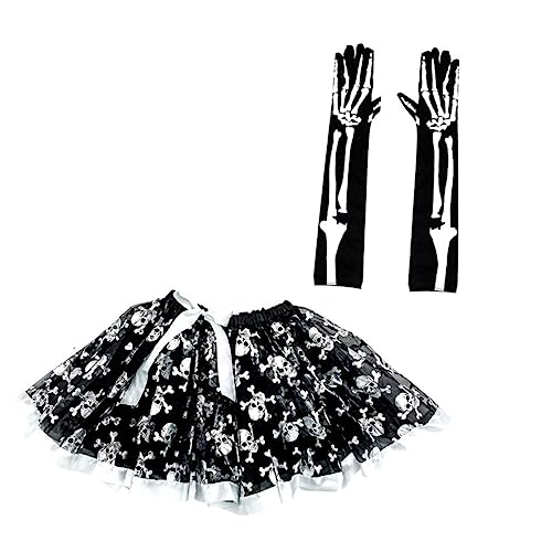 PACKOVE Halloween Tüllrock und Handschuhe mit Atmungsaktive Langlebige Kostümhandschuhe und Kurzer Tutu Rock für Mädchen Halloween Auftritte und Formbeständig PACKOVE Halloween Tüllrock und Handschuhe mit Atmungsaktive Langlebige Kostümhandschuhe und Kurzer Tutu Rock für Mädchen Halloween Auftritte und Formbeständig von PACKOVE