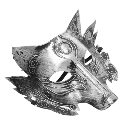 PACKOVE Halloween Wolf Maske Leichte Cosplay Halbmaske mit Elastischem Band Unisex Party und Bühnenmaske für Halloween Karneval Maskenball und Kostümveranstaltungen PACKOVE Halloween Wolf Maske Leichte Cosplay Halbmaske mit Elastischem Band Unisex Party und Bühnenmaske für Halloween Karneval Maskenball und Kostümveranstaltungen von PACKOVE