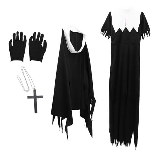 PACKOVE Halloween Zombie Nonnenkostüm Damen Partyverkleidung Gruseliges Vampirkostüm Xl Erwachsene Festliches Horror Outfit für Halloween Party und Karneval PACKOVE Halloween Zombie Nonnenkostüm Damen Partyverkleidung Gruseliges Vampirkostüm Xl Erwachsene Festliches Horror Outfit für Halloween Party und Karneval von PACKOVE